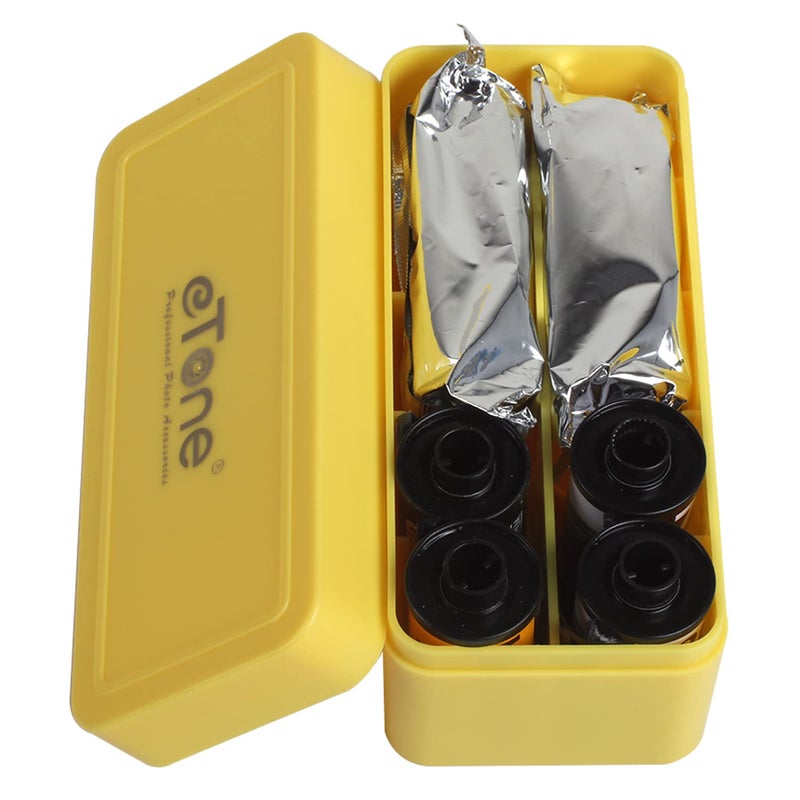 eTone 1X Multi-Format Container Case Box for 120 220 135 Film B&W Color Kodak Ilford (Yellow) - Image 1